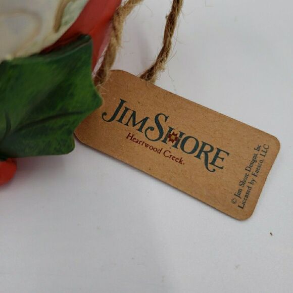 Jim Shore Cardinal Christmas Figure Winters Joy Rustic Folk Art Carved Red Bird - Picture 5 of 16